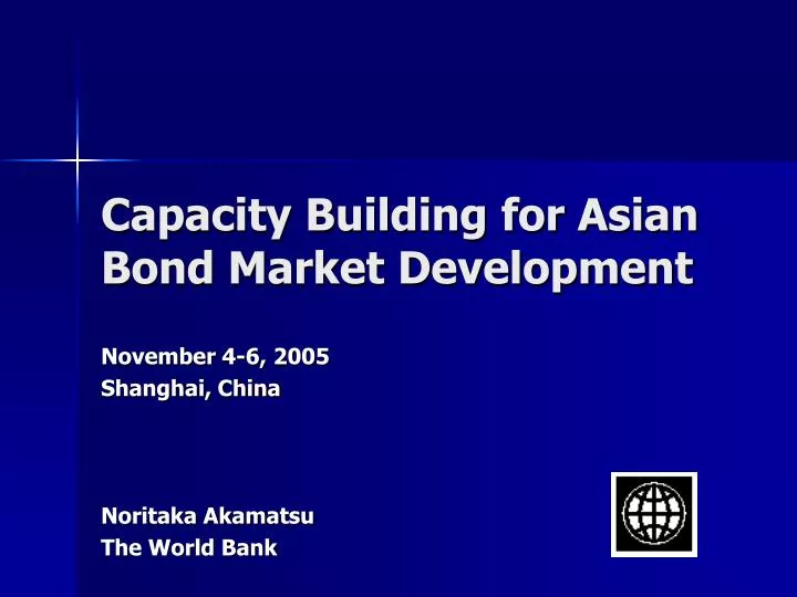 capacity building for asian bond market development