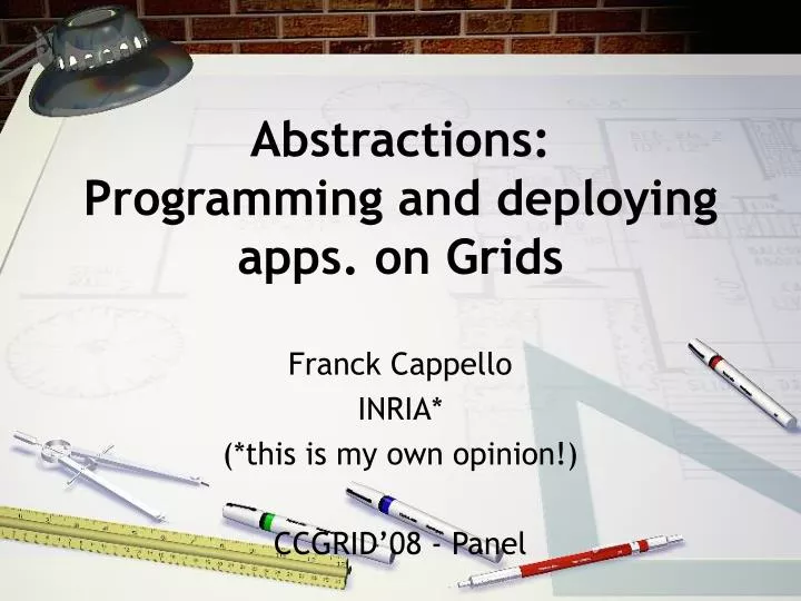 abstractions programming and deploying apps on grids
