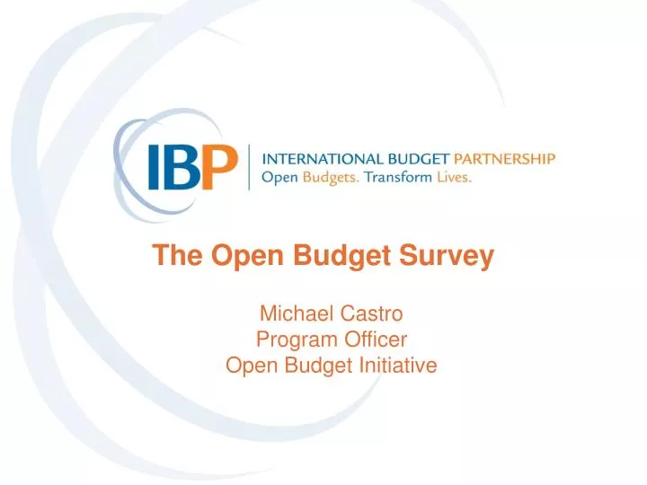the open budget survey