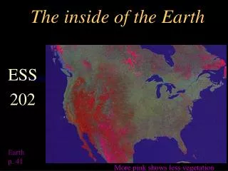The inside of the Earth