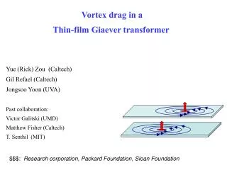 Vortex drag in a Thin-film Giaever transformer