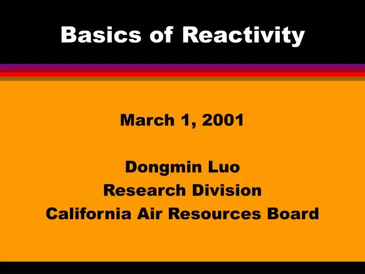 basics of reactivity
