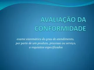 avalia o da conformidade