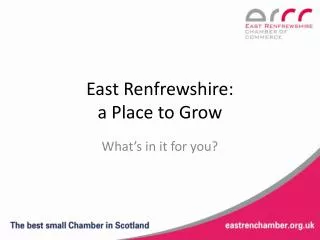 East Renfrewshire: a Place to Grow