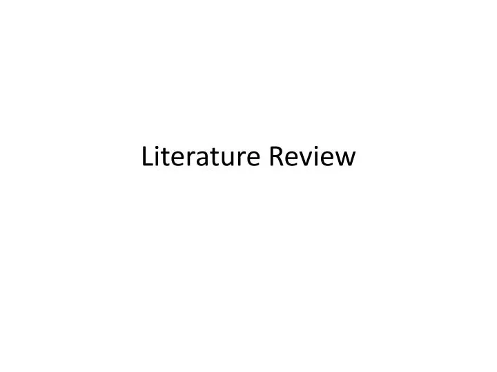 literature review