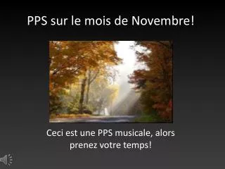 pps sur le mois de novembre