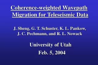 Coherence-weighted Wavepath Migration for Teleseismic Data