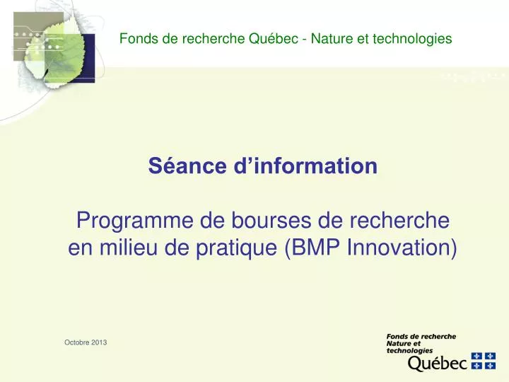 fonds de recherche qu bec nature et technologies