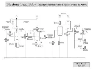 Bluetone Lead Baby Preamp schematics modified Marshall JCM800