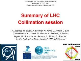 Summary of LHC Collimation session