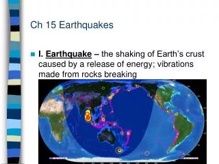 Ch 15 Earthquakes