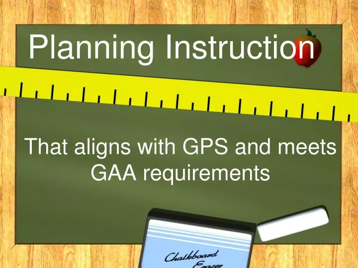 planning instruction
