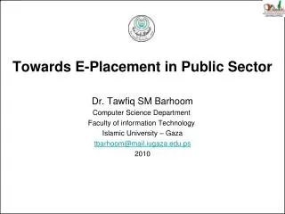 Towards E-Placement in Public Sector