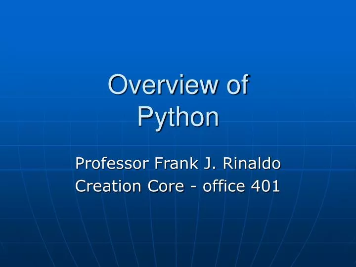 overview of python