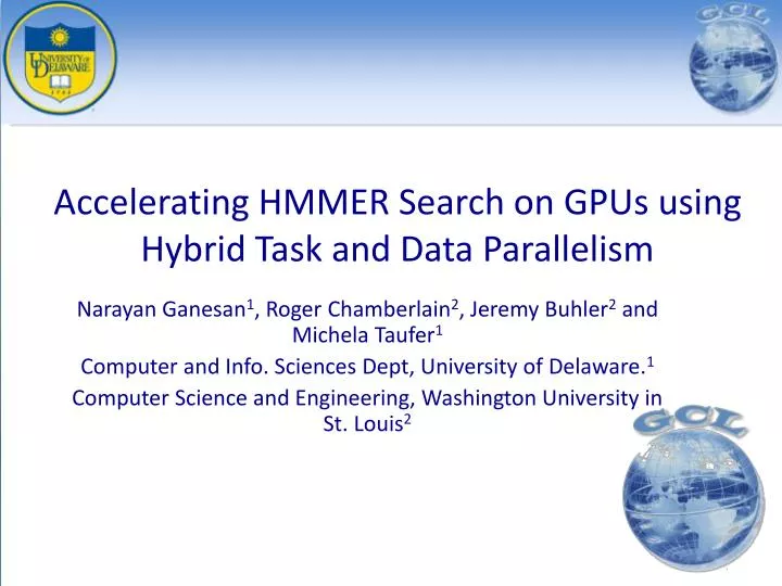 accelerating hmmer search on gpus using hybrid task and data parallelism