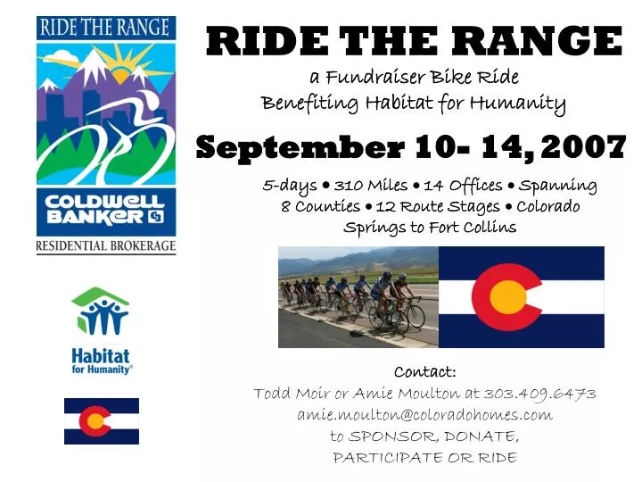 ride the range a fundraiser bike ride benefiting habitat for humanity