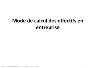 mode de calcul des effectifs en entreprise