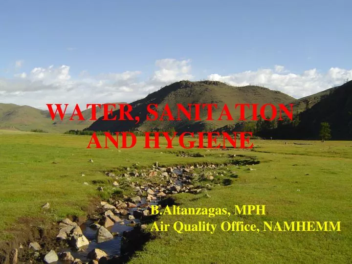 water sanitation and hygiene