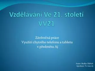 vzd l v n ve 21 stolet vv21