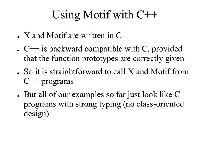 using motif with c