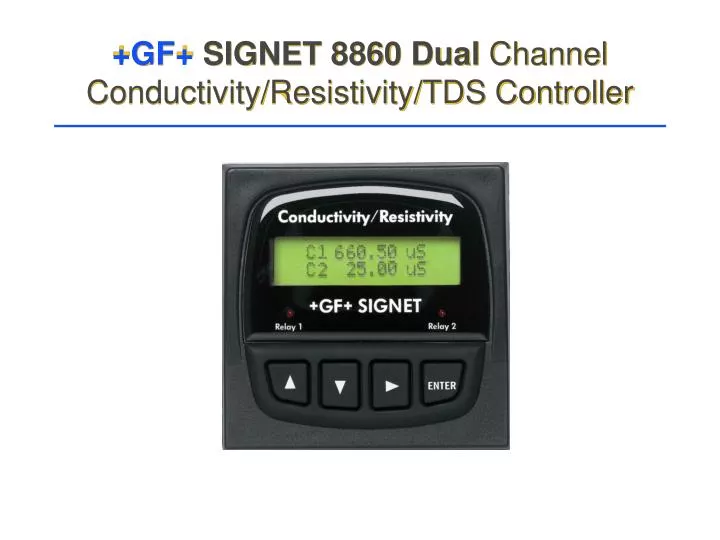 gf signet 8860 dual channel conductivity resistivity tds controller