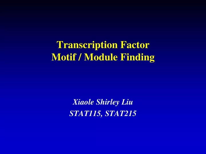 transcription factor motif module finding