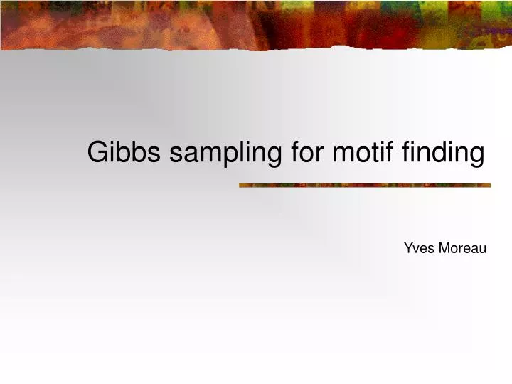 gibbs sampling for motif finding