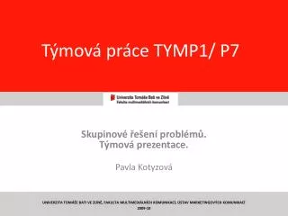 Týmová práce TYMP1/ P7