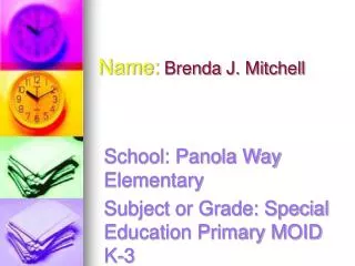 Name: Brenda J. Mitchell
