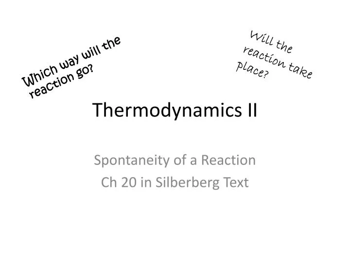 thermodynamics ii