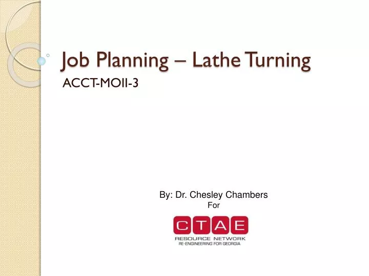 job planning lathe turning