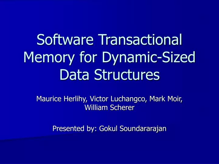 software transactional memory for dynamic sized data structures
