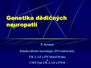 genetika d di n ch neuropati