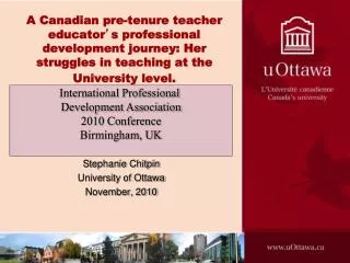 Stephanie Chitpin University of Ottawa November, 2010