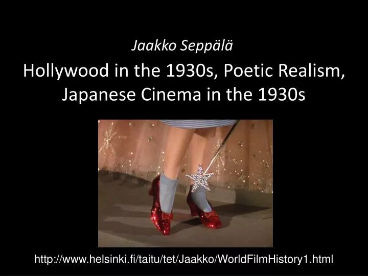 hollywood in the 1930s poetic realism japanese cinema in the 1930s