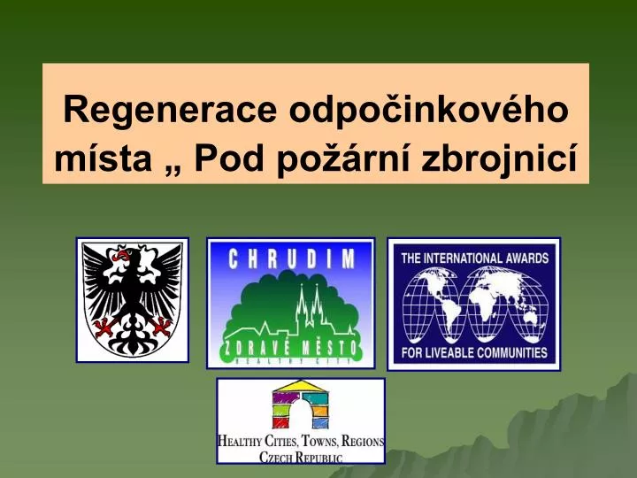 regenerace odpo inkov ho m sta pod po rn zbrojnic