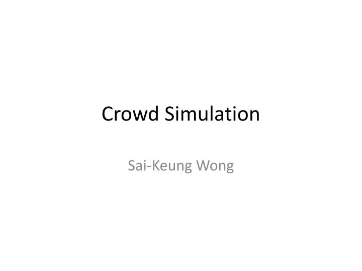 crowd simulation