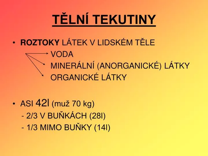 t ln tekutiny