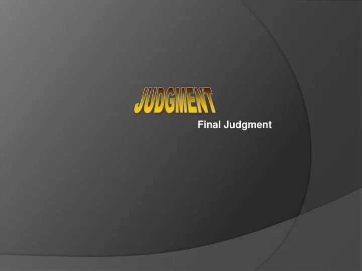 final judgment