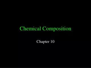 Chemical Composition