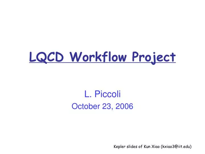 lqcd workflow project