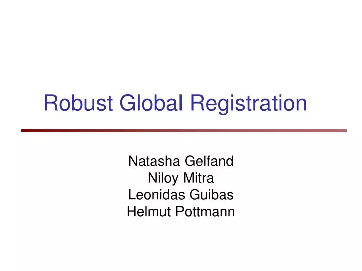 robust global registration