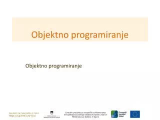 objektno programiranje