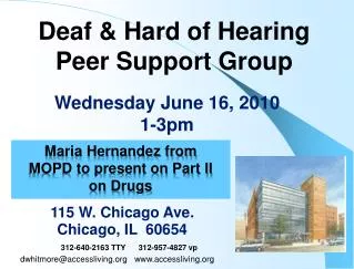 Deaf &amp; Hard of Hearing Peer Support Group
