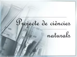 projecte de ci ncies naturals