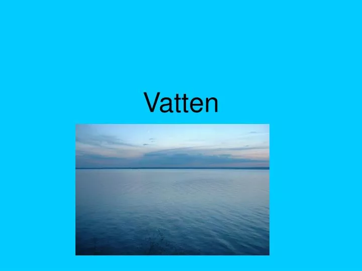 vatten