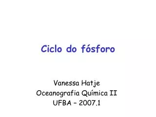 ciclo do f sforo