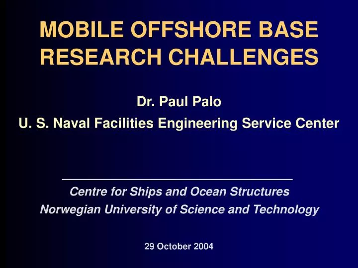 mobile offshore base research challenges