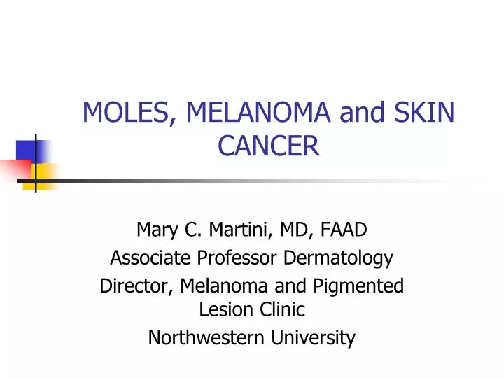 moles melanoma and skin cancer