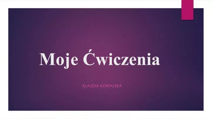 moje wiczenia